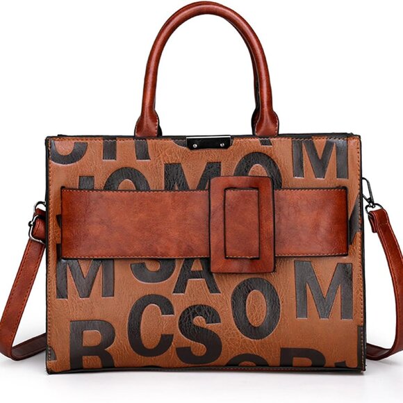 Women's Crocodile Pattern Leather Tote Bag Set - Stylish, Spacious, Zipper Closu - Picture 1 of 6